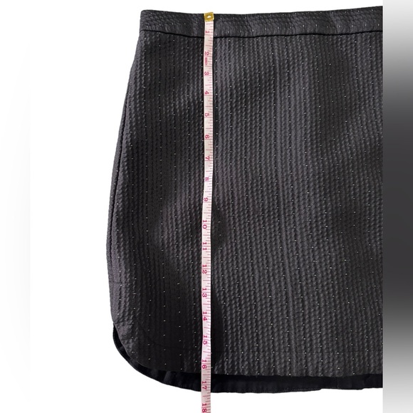 Madewell Shirttail Skirt in Nightfall Jaquard Black and Gold Size 6 - Picture 6 of 11